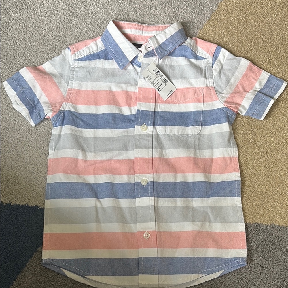 NWT Button Down Pink and Blue Stripes shirt